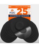 Fixic Freestyle Adhesive Patch 25 PCS - Suitable for Libre, Enlite, Guardian - No Glue Center - Pre-Cut Back Paper - Long-lasting Sensor Fixation (Black) - Buy Online on GoSupps.com