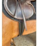 Preto Horse Synthetic Girth 50 (125cm) - Comfort Waffle Neoprene Equine Girth with Anti-Chafe Elasticated End - Black Anatomical PVC Jumping Cushioning Girth - Buy Online on GoSupps.com