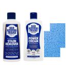 Bar Keepers Friend All Purpose Cleaning Bundle-1x Stain Remover Multi Surface Cleaner Powder 250g 1x All Purpose Power Cream Surface Cleanser 350ml | 2x Washable Sponge Wipes - Buy Online on GoSupps.com