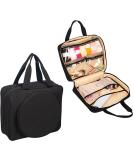 Portable Craft Kits Storage Bag - Embroidery Project Tote with Multifunctional Pockets (Black) - Buy Online on GoSupps.com