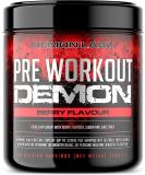Pre Workout Demon - Hardcore Berry Pre-Workout Powder with Creatine, Caffeine & Beta-Alanine - 360g, 40 Servings - Buy Online on GoSupps.com