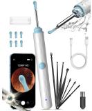 Kekoy Ear Wax Removal Kit Otoscope Camera 1296P HD WiFi Rechargeable Remover Tool - Ear Cleaner with Lights for Adult & Kid - White/Blue - Buy Online on GoSupps.com