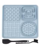 Lick Mat for Dogs & Cats - BPA-Free Silicone Feeding Pad with Spatula & Brush | Slow Feeder & Fur Care | Perfect for Swimming & Claw Care - Buy Online on GoSupps.com