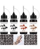 Comdoit Temporary Tattoos Kit - 42 Pcs Stencils & Freehand Jagua Gel Ink for DIY Body Art - Semi Permanent Tattoos for Men, Women, Kids - Fake Freckles & Body Markers Included - Buy Online on GoSupps.com