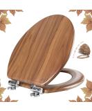 Elongated Toilet Seat Molded Wood Toilet Seat with Quietly Close and Quick Release Hinges, Easy to Install also Easy to Clean by Angol Shiold (Elongated, Natural) Soft Close Natural - Buy Online on GoSupps.com