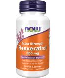 Now Foods Extra Strength Resveratrol 350 mg 60 Veg Capsules - Buy Online on GoSupps.com