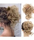 RPAEOY 2-Piece Hair Part & Rubber Band Set - Large Dutt Hair Tie & Curly Hair Extensions for Women & Girls - Light Brown Messy Bun Accessories - Buy Online on GoSupps.com