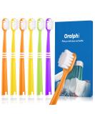 Oralphi Feather Soft Toothbrush - 10000 Extra Soft Micro Nano Bristles, Wide Head (6 Count) - Ideal for Sensitive Teeth and Gum Recession - Buy Online on GoSupps.com