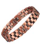 Men's Double Row Copper Magnetic Bracelet with Removal Tool | Powerful Strength Magnets | Gift Box Included - Buy Online on GoSupps.com