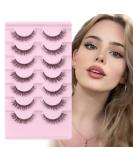 Glowing Win Cat Eye False Eyelashes - 7 Pairs of Naturally Fluffy Mink Lashes | Reusable Clear Band Fluffy Fake Lashes - Buy Online on GoSupps.com