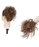 Tousled Hair Extensions Scrunchie - Brown Blonde Elastic Updo Ponytail - Buy Online on GoSupps.com