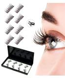 Half Eye No Glue Magnetic Eyelashes - Natural Look, Reusable False Lashes with 2 Magnets & Applicator - 1 Count - Buy Online on GoSupps.com