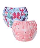 Buy Mixidon Reusable Swimming Diaper for Babies | Adjustable Swim Trunks for Boys & Girls (0-3 Years) | Perfect for Swimming Lessons & Shower Gifts - Butterfly & Flamingo Designs - Buy Online on GoSupps.com