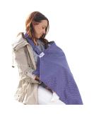 Soft & Breathable Nursing Cover with Pockets - Navy Blue Breastfeeding Coverall - Buy Online on GoSupps.com