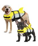 Alagirls Dog Life Jacket with Handle - Yellow Gray Pet Swimming & Rafting Size L (55-68cm Chest) - Buy Online on GoSupps.com