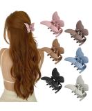 6 PCS Non-slip Butterfly Hair Claw Clips for Women and Girls - Strong Hold Medium Size Matte-color Hair Jaw Clips - Buy Online on GoSupps.com