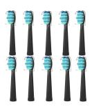 Toothbrush Heads for FairyWill Replacement Brush Heads for Fairy Will Electric Toothbrush Replacement Heads for Fairywill FW-507/508/551/515/917/959 FW-D1/D3/D7/D8 Black 10 pack - Buy Online on GoSupps.com