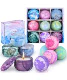 Bath Bombs Gift Set for Women, 5 Color Large Bubble Bathbombs Essential Oil with 4pcs Scented Candles, Fizzy Spa for Moisturizing Skin, Idea Valentine's Day, Birthday Gifts for Friends Mom Love 5+4 Bath Bombs Gift Set - Buy Online on GoSupps.com