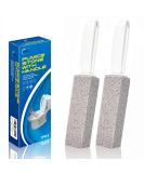 4TH Pumice Stone for Toilet Bowl Cleaning - 2 Piece Scouring Stick with Handle Removes Limescale Hard Water Rings & Calcium Buildup for Bathroom Tile & Household Cleaning - Buy Online on GoSupps.com