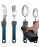 Adaptive Weighted Silverware Set for Elderly & Disabled - Easy Grip Utensils for Parkinson's, Arthritis & Weak Hands - Buy Online on GoSupps.com
