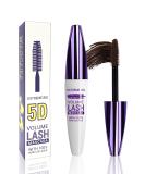 Brown 5D Telescopic Mascara | Waterproof Smudge-Proof Long Lasting | Voluminous Curling Non-Clump Mascara for False Lash Effect | Perfect for Makeup & Cosplay - Buy Online on GoSupps.com