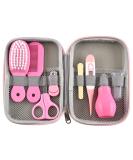 Premium 8-Part Baby Care Set - Newborn Healthcare Kit with Thermometer Nasal Sucker Comb & Nail Scissors - Pink | International Shipping - Buy Online on GoSupps.com