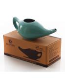 2activelife 225ml Turquoise Ceramic Neti Pot for Sinus Rinse | Premium Grade, Dishwasher Safe | Includes 5 Sachets of Neti Salt - Buy Online on GoSupps.com