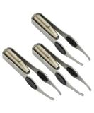 Iconikal Stainless Steel LED Tweezer 3-Pack - Slant Tip, Lighted Precision Tweezers - Buy Online on GoSupps.com
