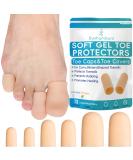 Byehambuni Gel Toe Protectors - 12 Pack for Men & Women | Toe Covers for Corns Calluses & Blisters | Beige - Large Small & Pinky Sizes - Buy Online on GoSupps.com