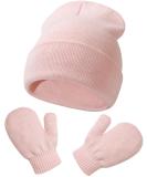 XYIYI Baby Winter Beanie Hat and Mitten Set for Boys Girls 2-5 Years - Pink - Buy Online on GoSupps.com