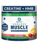 BioTrust Ageless Muscle Builder - Creatine HMB Powder with Vitamin D3 & Betaine for Muscle Preservation - Fruit Punch - 30 Servings - International Shipping Available - Buy Online on GoSupps.com