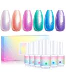 MAKARTT Glitter Pearl Gel Nail Polish Set - 6 Rainbow Colors, Summer Soak Off DIY Manicure Kit - Buy Online on GoSupps.com