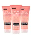 Neutrogena Oil Free Pink Grapefruit Acne Treatment Face Wash with Vitamin C 2% Salicylic Acid Gentle Foaming Facial Scrub to Treat & Prevent Breakouts 6.7 Fl Oz Pack of 3 - Buy Online on GoSupps.com