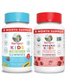 Organic Kids Multivitamin & Probiotic Gummies Bundle by MaryRuth's | Immune Support & Digestive Health for Kids - Buy Online on GoSupps.com