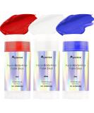 Mysense Red White Blue Face Body Paint Stick | USA Flag Patriotic Makeup | 4th of July Accessories | Water-Based Temporary Hair Color & Halloween SFX | 0.5oz - Buy Online on GoSupps.com