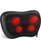 Alljoy Shiatsu Massage Pillows with Heat | 3D Rotating Neck & Back Massager | PU Leather Gift for Men & Women - Buy Online on GoSupps.com