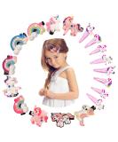 Zocone 18-Piece Unicorn Hair Clips Set for Girls - Rainbow Hair Accessories for Baby Girls - Cute Unicorn Hair Barrettes for Kids - Buy Online on GoSupps.com