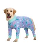 Rehabilitation Suit for Medium & Large Dogs | Breathable One-Piece Dog Pajamas | Post-Operation Cone Collar Alternative | Skin Protection in Purple - Buy Online on GoSupps.com