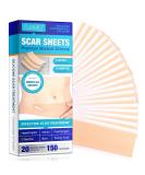 Silicone Scar Sheets 20Pcs - Professional Reusable Silicone Scar Tape for Surgical Scars, C-Section, Burn, Keloid & Acne Removal - Buy Online on GoSupps.com