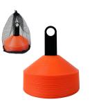 Wensdr Set of 50 Soccer Agility Training Cones with Carry Bag - Orange | Ideal for Football, Running, Basketball - Includes Holder for Easy Storage - Buy Online on GoSupps.com