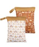 Maeau 2-Piece Wetbags for Fabric Diapers | Reusable Waterproof Baby Wetbag Organizer | 11 Patterns | Versatile Gym & Kindergarten Bags - 30x40cm - Buy Online on GoSupps.com