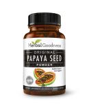 Herbal Goodness Papaya Seed Powder Capsules - Natural Cleanse for Colon Kidney Liver Intestine & Gut Health - Prebiotic Antioxidant with Fiber & Papain - 60 Count - Buy Online on GoSupps.com