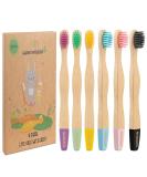 NUDUKO Bamboo Kids Toothbrushes (6 Pack) - Soft Bristle Organic Compostable BPA Free Toothbrush for Kids Toddler Baby Tooth Brush Eco Friendly Natural Biodegradable Wooden Toothbrush Normal Handle - Buy Online on GoSupps.com