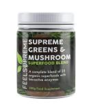 Super Greens Powder with Mushroom Large 300g Blend of 35 Superfoods No Nasty Fillers or Additives 100% Natural Vegan-Friendly Up to 1 Months Supply Add to Your Daily Juice or Smoothie - Buy Online on GoSupps.com