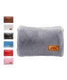 Electric Hot Water Bottle with Soft Plush Lining - 500W Hand & Foot Warmer for Pain Relief | Gray - Buy Online on GoSupps.com