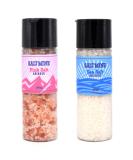 SaltMine Set of 2 Salt Grinders (375g of Himalayan Pink Rock Salt & 370g of Atlantic Sea Salt) - Buy Online on GoSupps.com