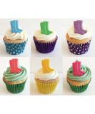 6 Fun & Vibrant Edible Sugar Wellies: Mixed Colours - Buy Online on GoSupps.com