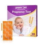Premom 20 x pregnancy test early test ultra -sensitive early pregnancy test: Pregnancy Test 10 Miu/ml - Test the pregnancy days before the noise of the period - 20 SST 1 piece (20 pack) - Buy Online on GoSupps.com