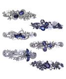 Crystal Rhinestone Hair Barrettes 6 Pcs Set - Vintage Spring French Clips for Women & Girls - Hair Styling Accessories - Buy Online on GoSupps.com