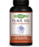 Nature's Way Flax Oil Max Strength 1300 mg - 200 Softgels | Premium Omega-3 Supplement - Buy Online on GoSupps.com